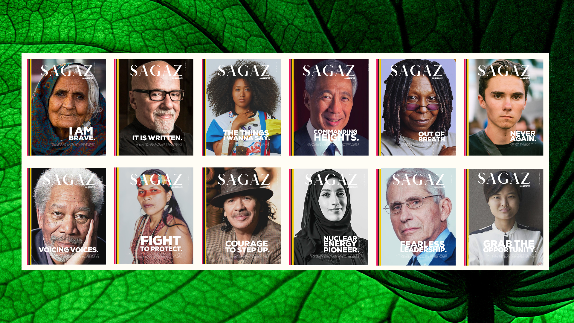 Sagaz magazine cover concepts, the analog companion to Sondersage